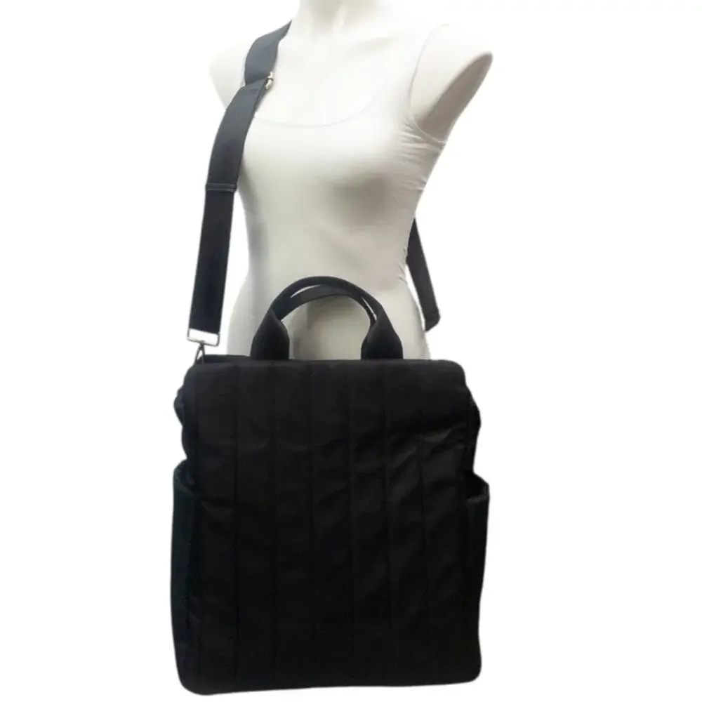 Urban Originals Wild Horses Convertible Backpack Tote Black Nylon Like New